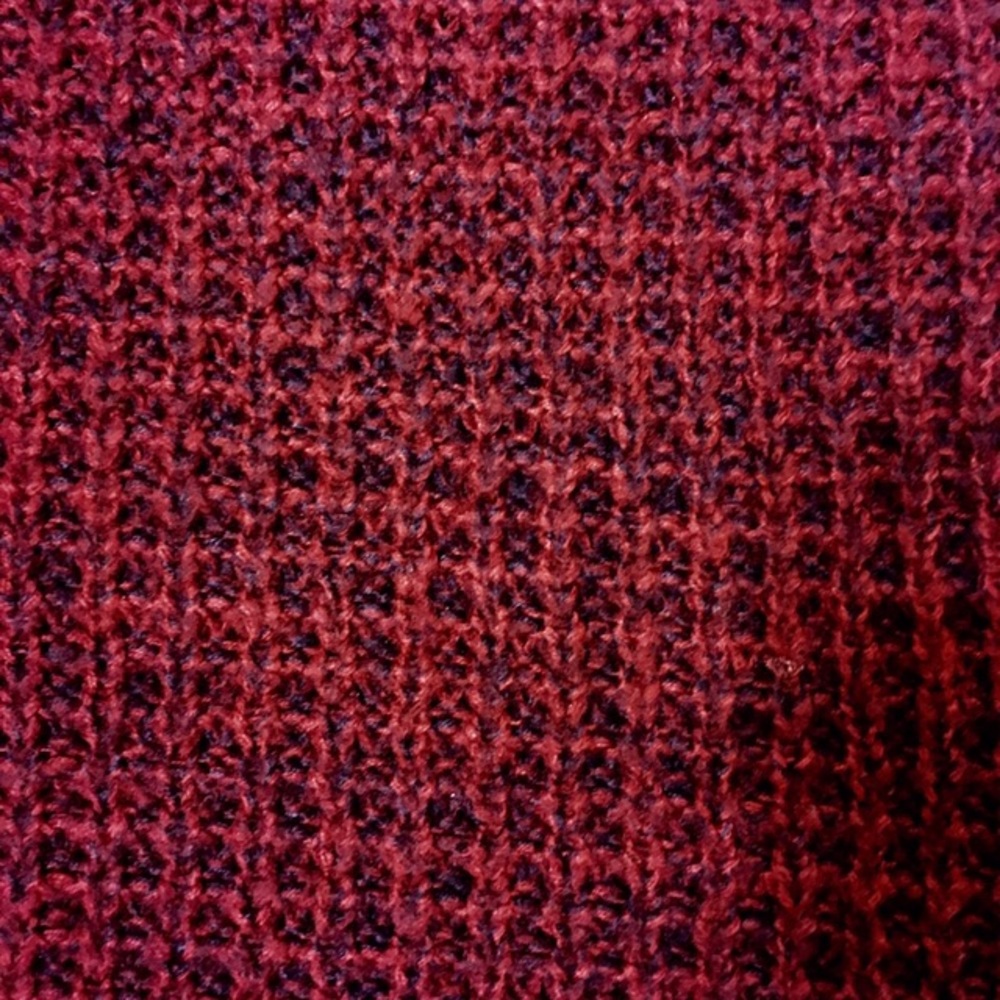 OVERSIZED BURGUNDY KNIT SWEATER - Picture 4 of 5